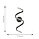 image 7 of ValueLights Infinity Black Single Twist Integrated LED Wall Light | Black