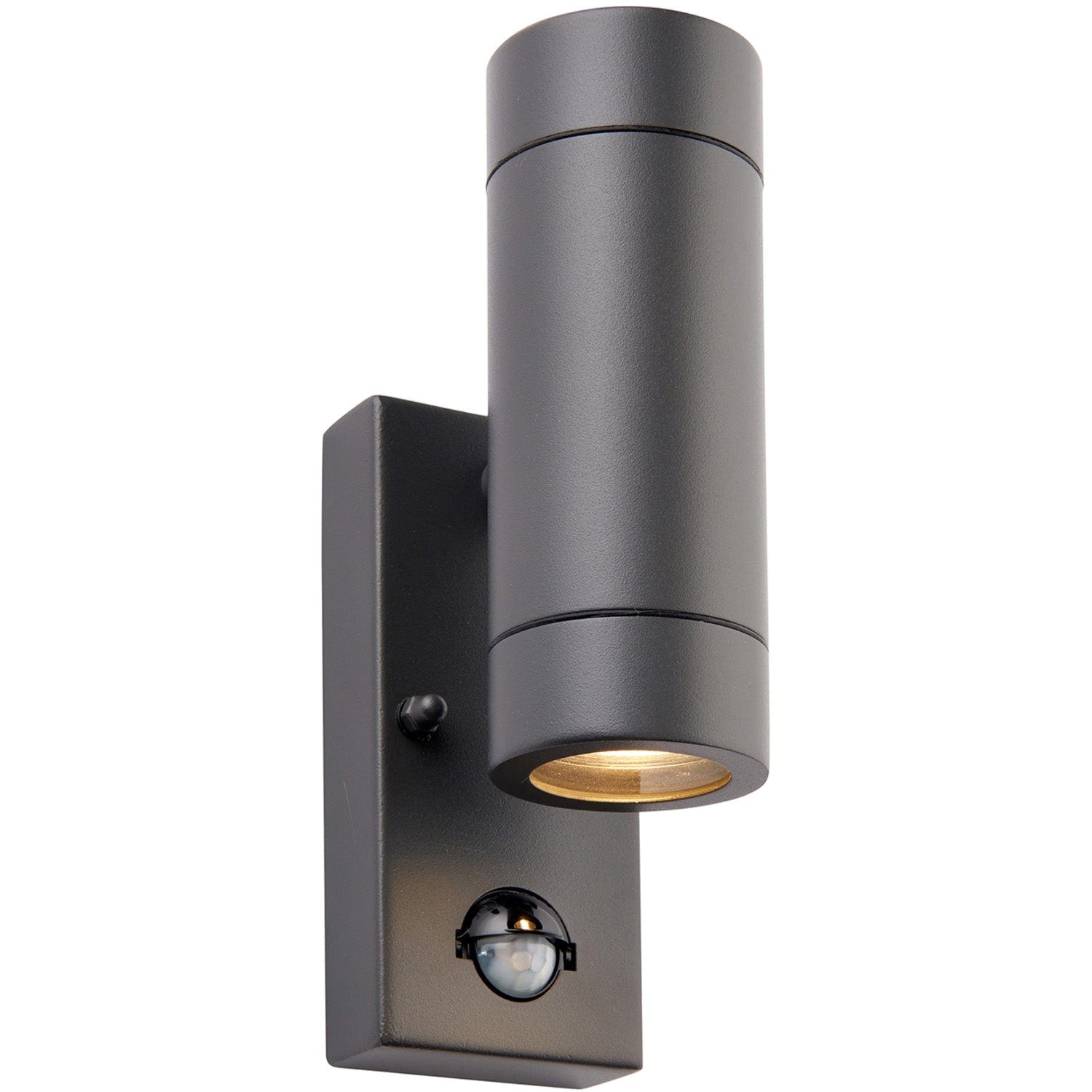 Loops Twin Up & Down Wall Light with PIR Sensor - 2 x 7W GU10 LED - Anthracite Grey