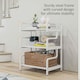image 4 of HOMCOM 3-Tier Storage Shelf, Metal Shelves for Storage for Home Office, White
