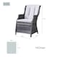 image 7 of Direct Wicker 2-Piece Garden Detachable Aluminium Rattan Chairs, Grey | Grey