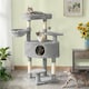 image 2 of Yaheetech 116.5 cm Multilevel Cat Tree with Condo Light Grey