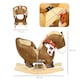 image 5 of HOMCOM Kids Rocking Horse Plush Ride On Horse with Safety Belt, Realistic Sounds, Foot Pedals for Toddlers Aged 18-36 Months - Brown