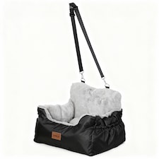Skylos Dog Car Seat Bed Pet Booster Travel Carrier with Safety Leash | Black | Black | 1