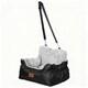 image 1 of Skylos Dog Car Seat Bed Pet Booster Travel Carrier with Safety Leash | Black | Black | 1