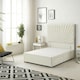 image 4 of Sunburst Divan Bed with 4 Drawers & 54'' Floor Standing Headboard Plush Velvet | Cream | Ivory