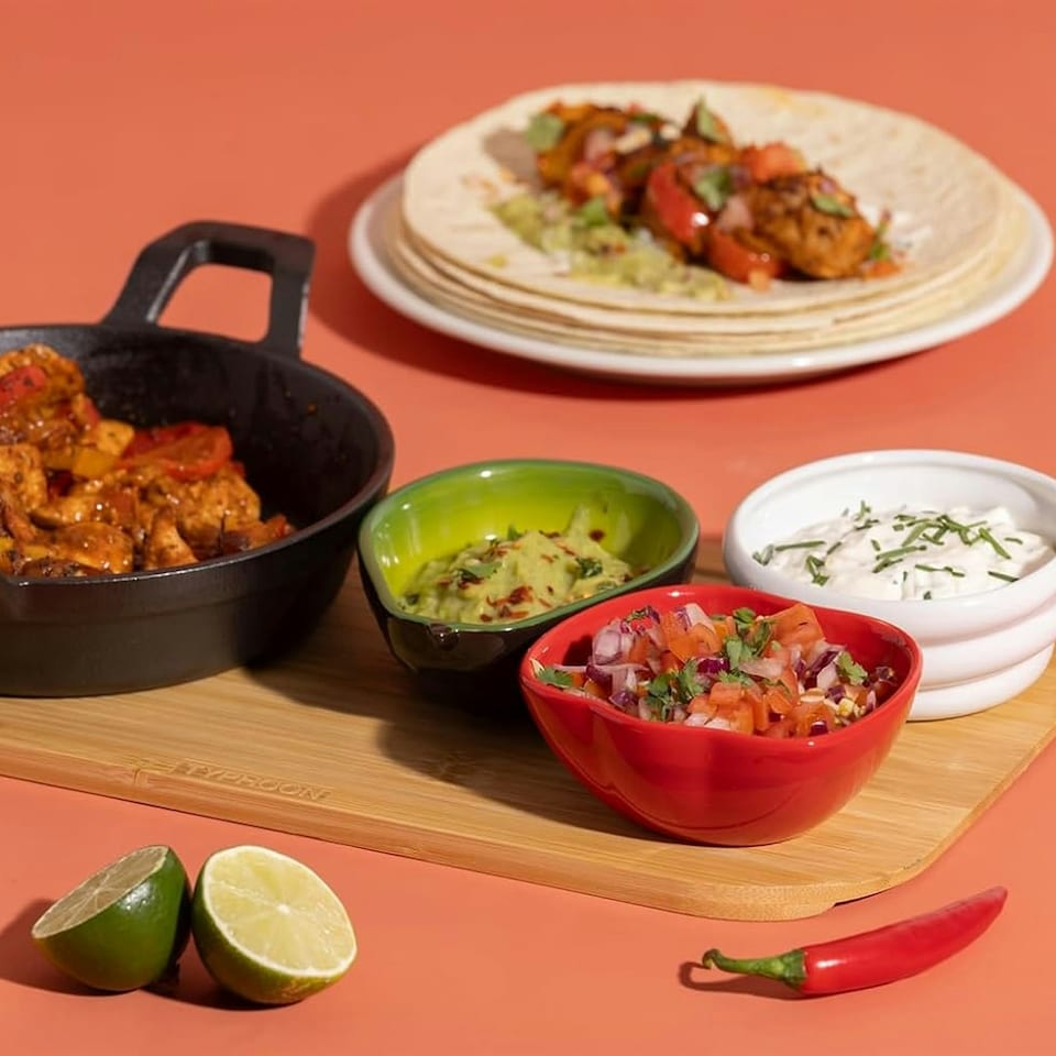 image 1 of Typhoon World Foods Set Of 3 Fajita Dip Bowls