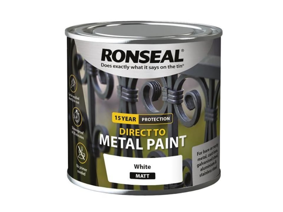 Ronseal - Direct to Metal Paint White Matt 250ml