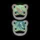 image 3 of Dr Brown's PreVent Glow in the Dark Butterfly Soother Stage 1 Twin Pack Blue