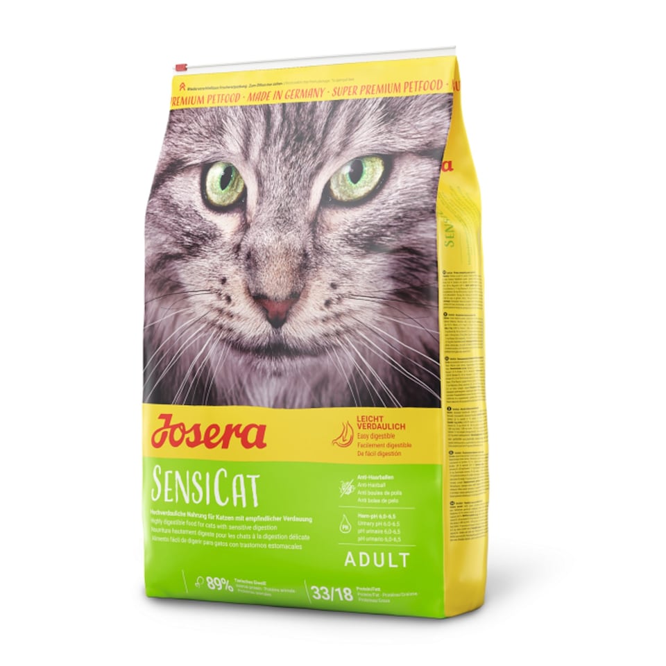 image 1 of Josera SensiCat complete food for adult cats | Sensitive stomach | For fussy cats| Gluten free | Anti-Hairball | Skin & Coat | Herbs & Fruits | 10kg