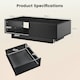 image 2 of COSTWAY Coffee Table w/LED Lights Rectangle Table Black