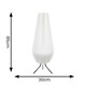image 2 of ValueLights Astrid Geometric Origami Teardrop Paper Pleated Floor Lamp White