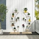 image 4 of COSTWAY 2 Pcs Wooden 8-Tier Plant Stand Rack Half Moon Shelf White