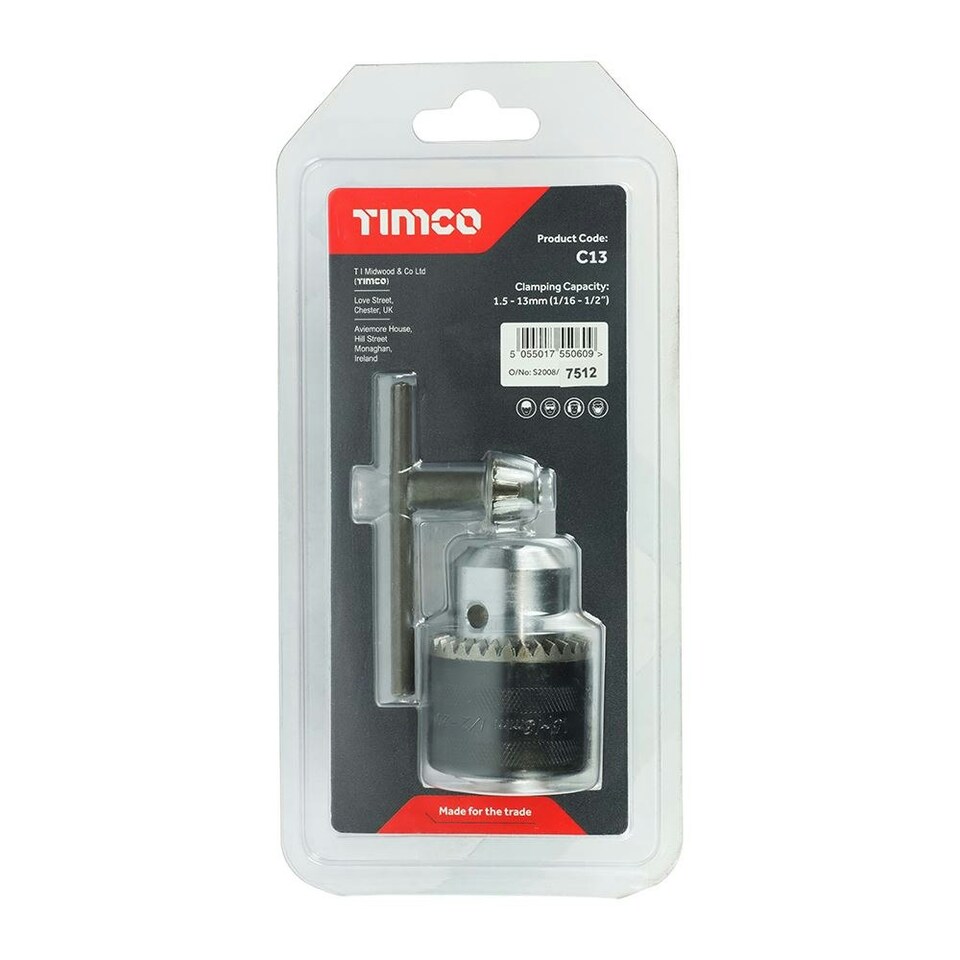 image 1 of Timco - 1/2" Chuck & Key Set (Size 1/2" - 1 Each)