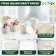 image 3 of ECONX 8oz White Disposable Paper Soup Cups Food Containers with Lids Takeaway Tubs 25pc