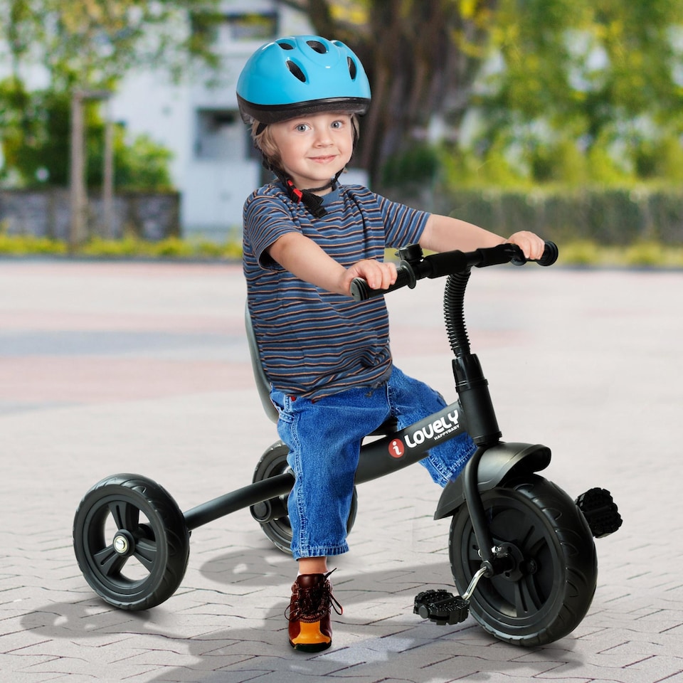 image 1 of HOMCOM Kids Trike Toddler Tricycle Children Ride on 3 Wheels Bike For 1.5 - 4 Years Black