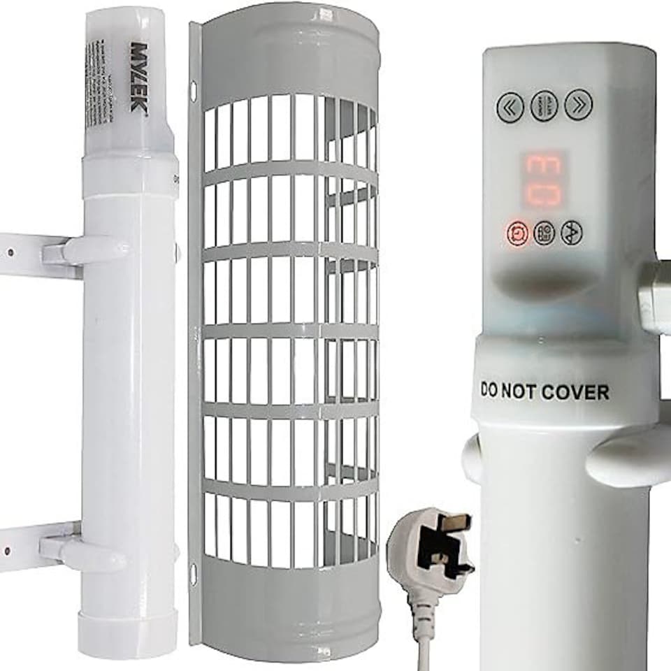 image 1 of Tubular Heater 60W Low Energy - Tube 34cm And Cage Guard 31cm - Built in Digital Timer
