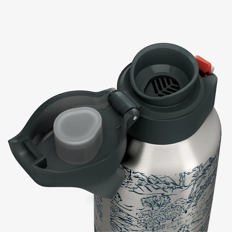 image 1 of Decathlon 0.8 L insulated stainless steel flask 900 with quick-release cap for hiking