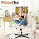 image 5 of Rattantree Ergonomic Cross Legged Office Chair Armless Velvet Desk Chair