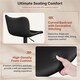image 6 of Yaheetech 2pcs Height Adjustable PU Leather Bar Stools with Backrest and Footrest | Black | One Size
