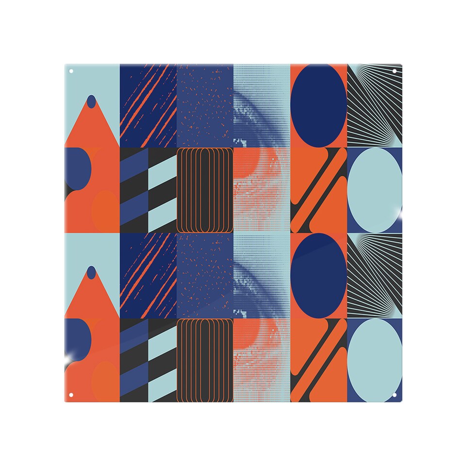 image 1 of Deconstructed Postmodern Inspired Artwork Splash Back | White