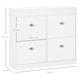 image 7 of HOMCOM Shoe Cabinet with 4 Flip Drawers Storage Cupboard with Adjustable Shelf