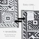image 5 of Homescapes Outdoor Rug Luxury Waterproof Reversible, For Garden, Geometric Aztec | Black | Black and White
