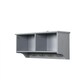 image 1 of Coat Hook Wall Mounted Unit 2 Open Shelves 4 Robe Hooks Bathroom Hallway Grey