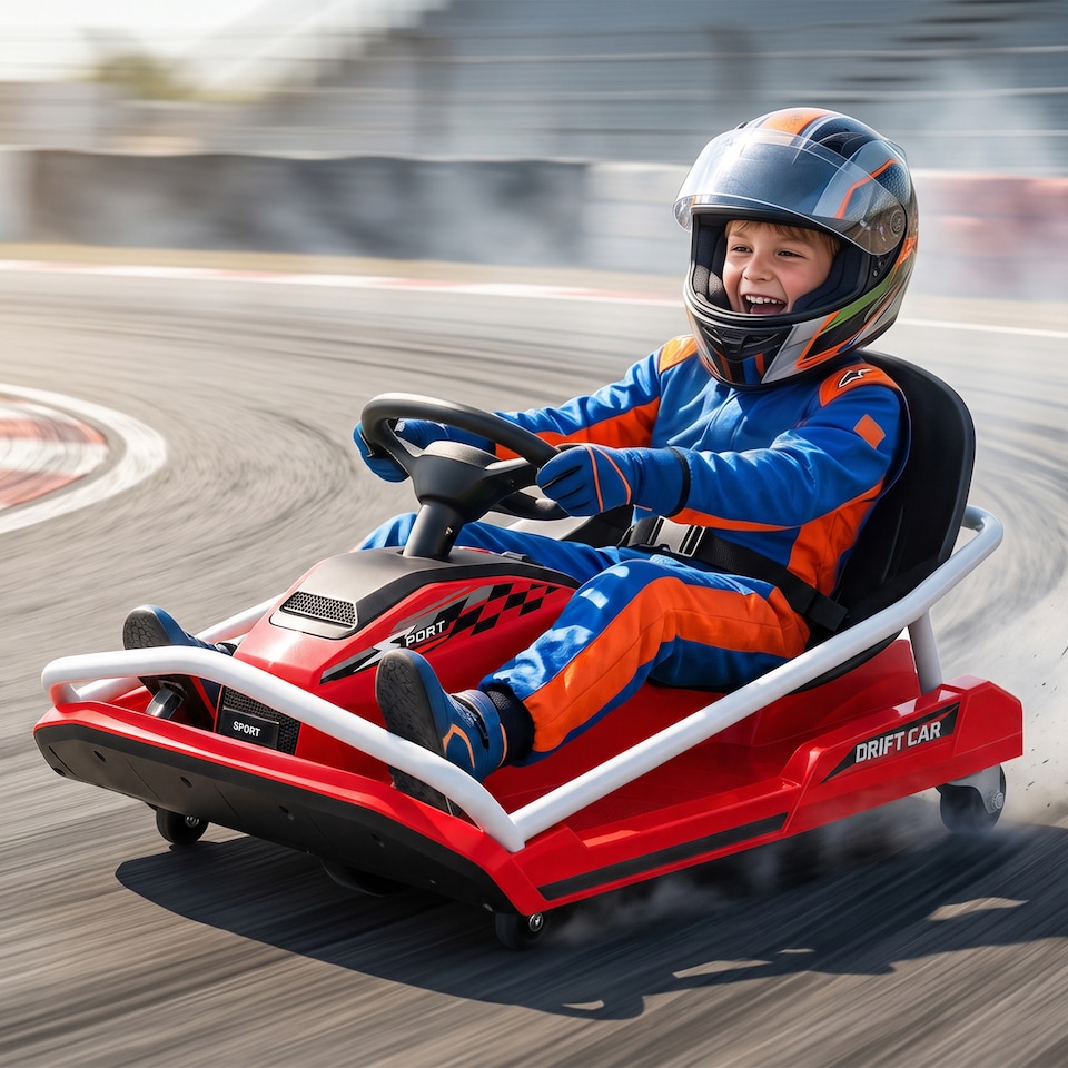 image 1 of AIYAPLAY 24V Electric Go Kart for Kids with Drift Mode, Soft Start