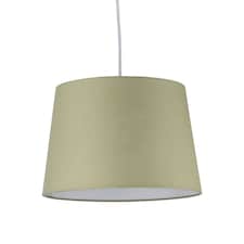 Sage Green Cotton 28cm Taper Cylinder Pendant or Lamp Shade | Green | Medium | 1