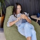 image 2 of icon Dalton Medium Beanbag Corduroy Sage Green Green