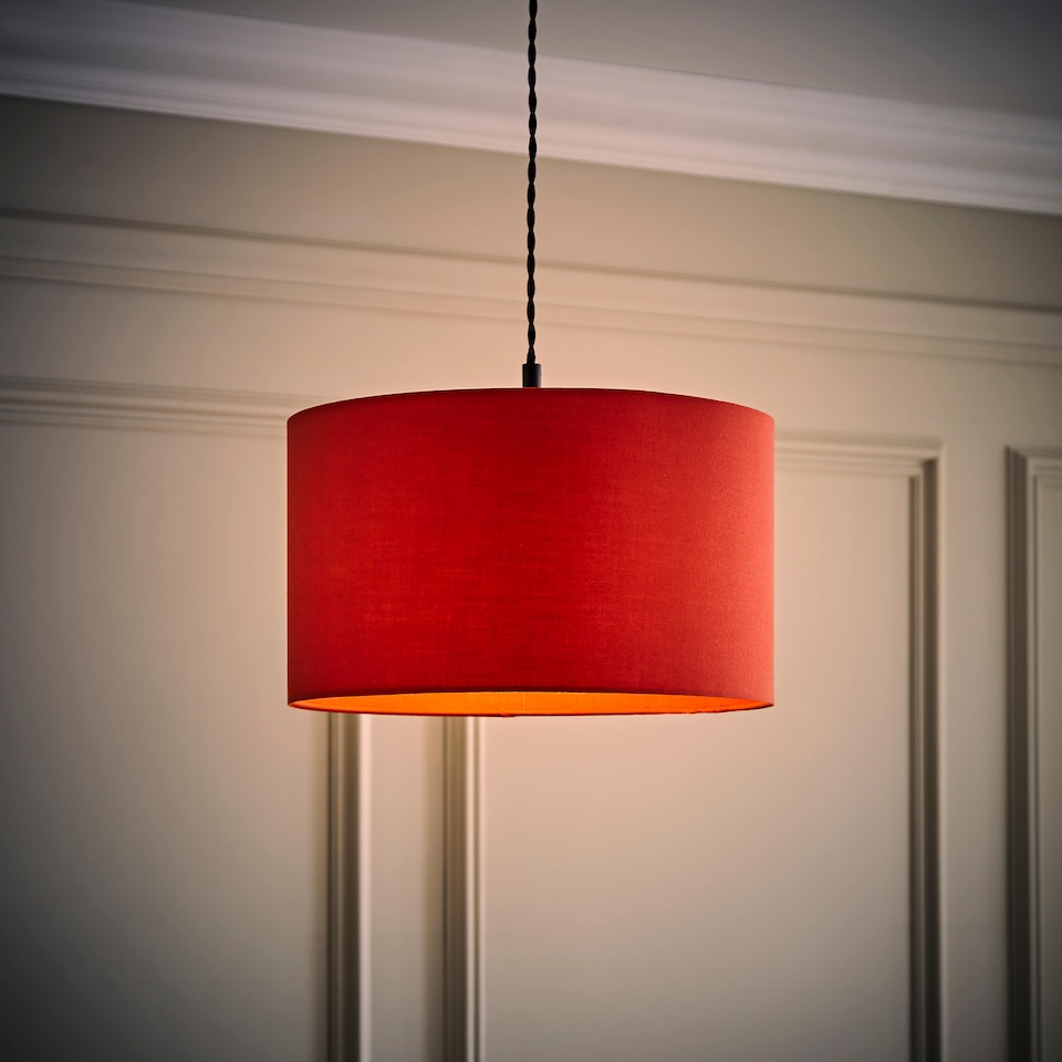 image 1 of ValueLights Reni Medium Rust Lamp Shade | Orange