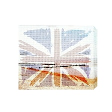 Union jack beach (Canvas Print) 24" x 16"