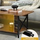 image 9 of COSTWAY 2-Tier Industrial Coffee Table with Storage Shelf | Brown
