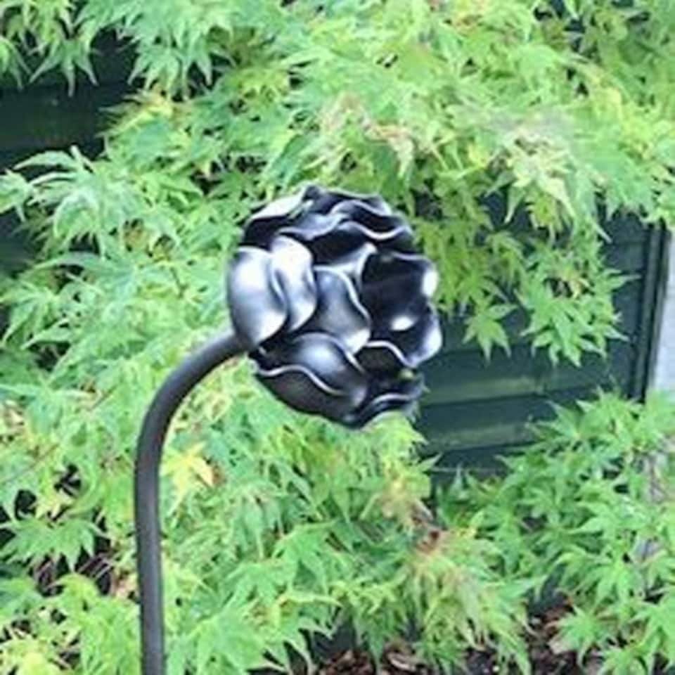 image 1 of Rose Plant Pin 4Ft (Bare Metal/Natural Rust) (Pack of 3) - Steel - H121.9 cm