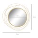 image 7 of HOMCOM Metal Wall Art 65cm Round Mirror for Living Room Dining Room Gold Tone