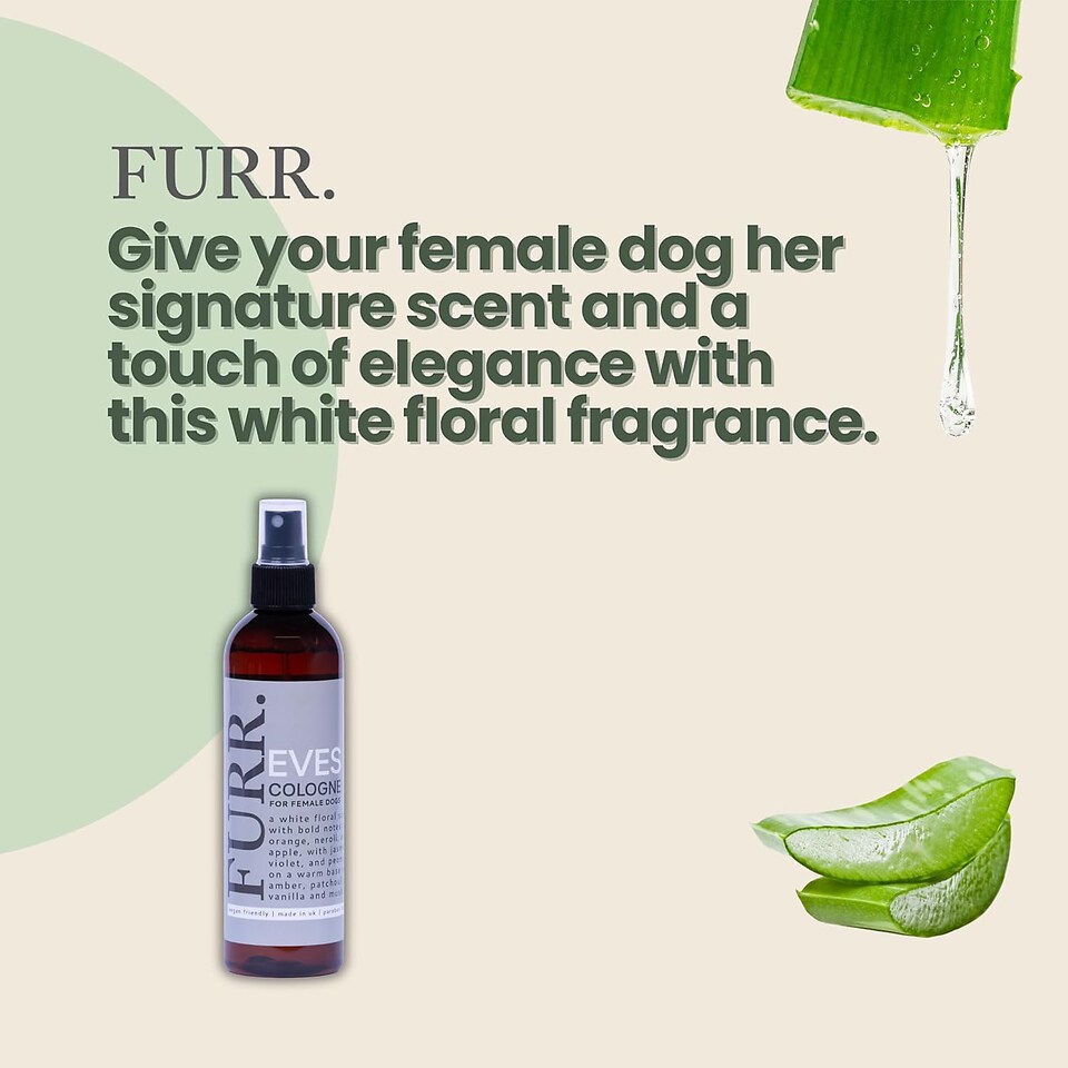 image 1 of FURR EVEs Fragrance for Female Dogs 250ml - Long-Lasting White Floral Dog Perfume with Aloe Vera, Vitamin E & Hyaluronic Acid