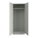 image 2 of Shaker Light Grey Double Wardrobe with Single Rail Grey