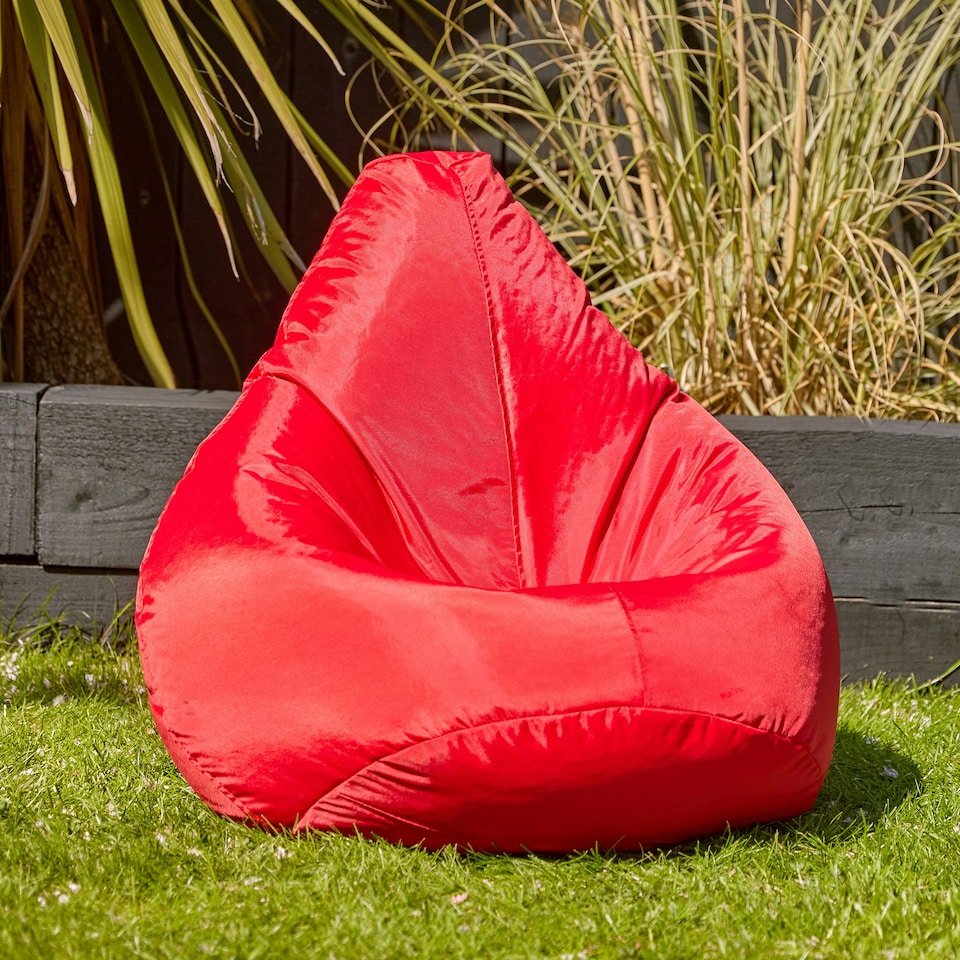 image 1 of icon Kids High Back Bean Bag Red Indoor Outdoor Childrens Bean Bags Red