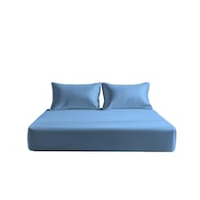 Microfibre Soft Touch Fitted Sheet 40cm Extra Deep Skirt Plain Dyed Bed Linen Blue | Blue | Sky Blue | Super King