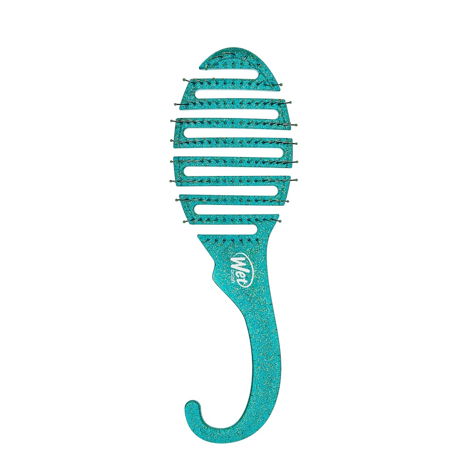 image 1 of WetBrush Shower Detangler, Intelliflex Bristles, Teal Glitter