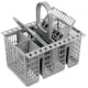 image 8 of SPARES2GO Cutlery Cage Basket compatible with Hotpoint Dishwasher (Grey, Removable Handle, 225mm)