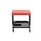 image 3 of Heavy Duty Garage Stool Rolling Mechanics Chair Crawling Seat | Red