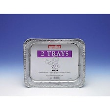 Caroline Large Foil Trays 262 x 322 x 50mm 2pk 1014 - One Colour - One Size