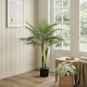 image 8 of HOMCOM 120cm Artificial Palm Tree with 14 PEVA Leaves in Pot, Green