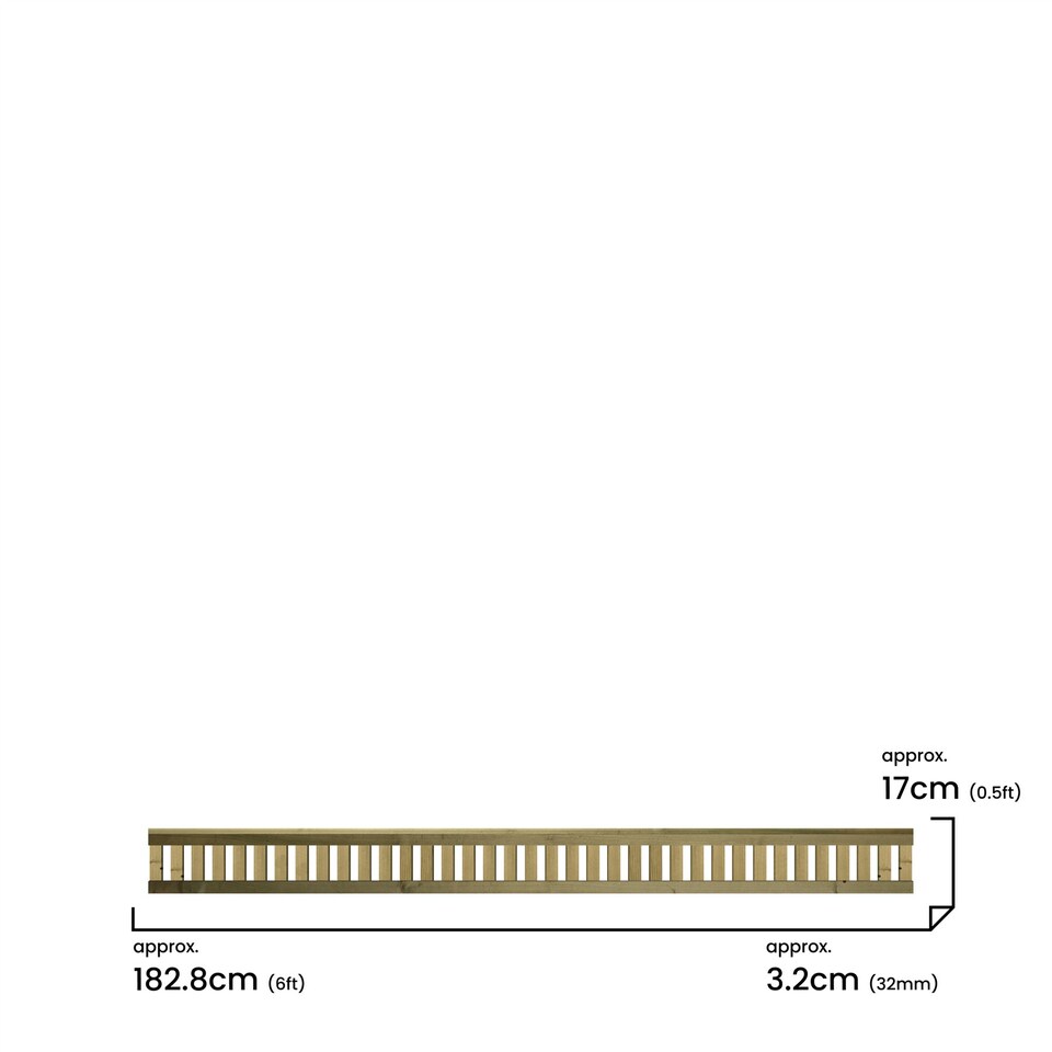 image 1 of Premier Tuscany Wooden  W:6ft x H:0.5ft Trellis Fence Panel Topper Screen (Pack of 3)