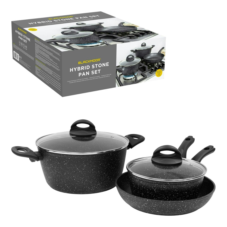 image 1 of Blackmoor Home Pan Set-Hybrid Stone Non Stick