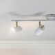 image 3 of Gull 4 Light Spotlight Matt White Paint, Satin Brushed Gold, GU10