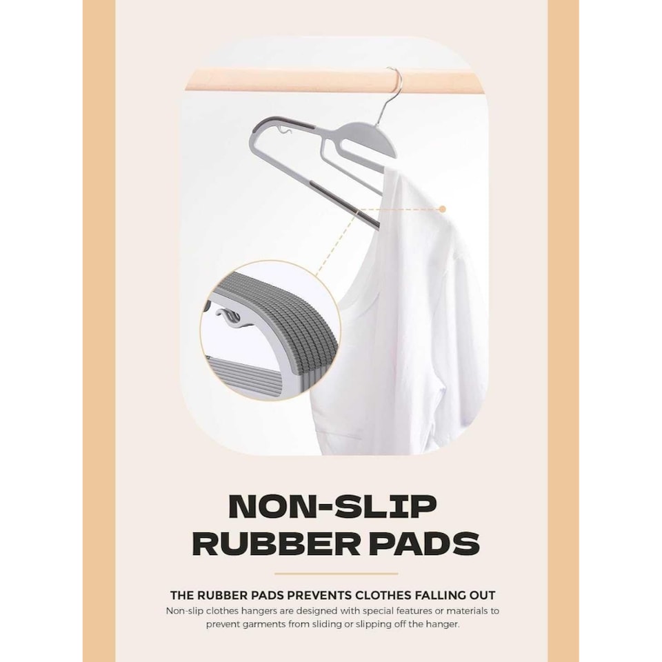 image 1 of Dyzi White Plastic Coat Hangers Pack of 30