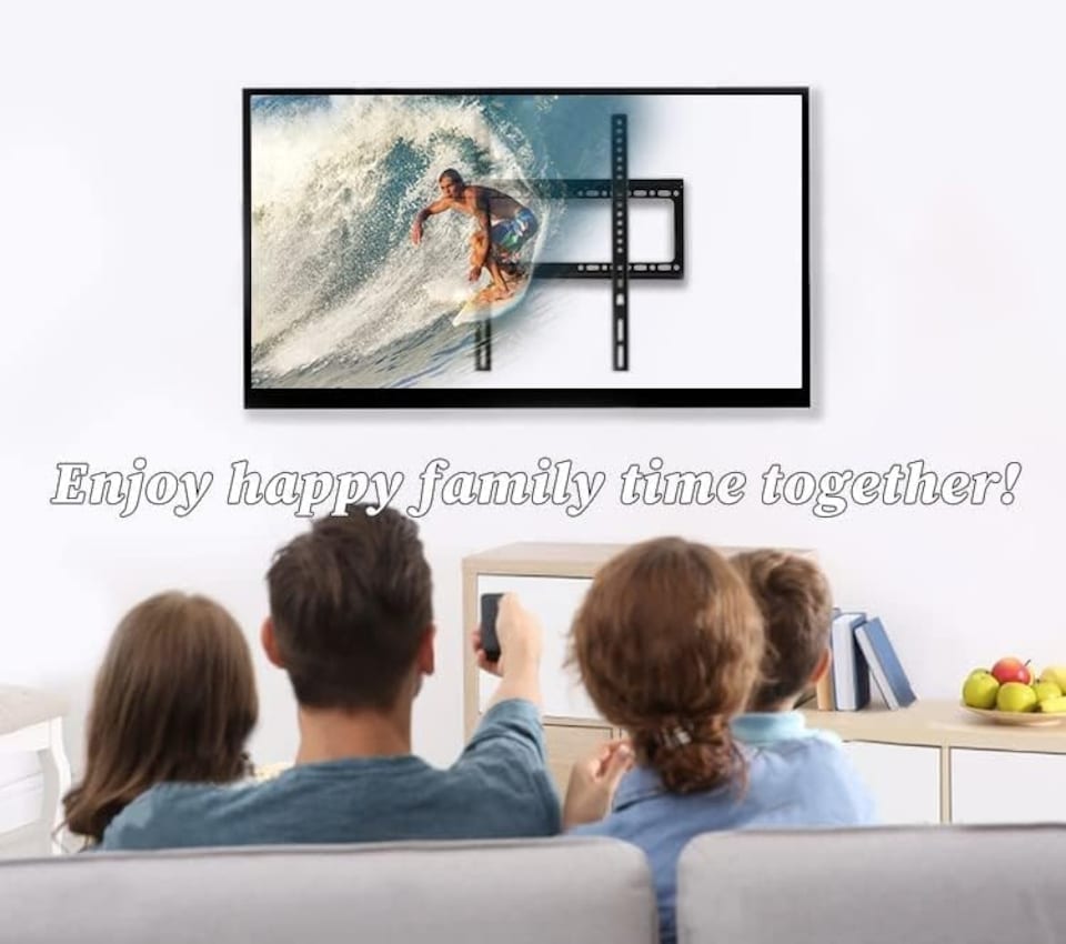 image 1 of Alivio TV Wall Mount Bracket For 26" Up to 63" Inch LCD LED QLED UK