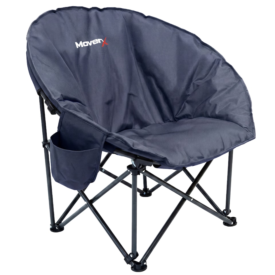 image 1 of MoverX Lightweight Moon Camping Chair - Capacity 150kg, Blue